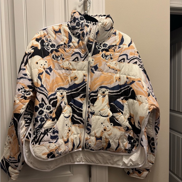 FP Movement by Free People Jackets & Blazers - FP Movement by Free People Polar Bear Print Jacket - Cream, Black, Orange